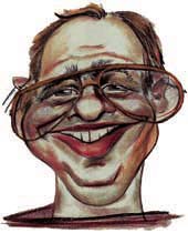 Wilhelm Hermann - Karikatur eines ukrainischen Knstlers.  1994